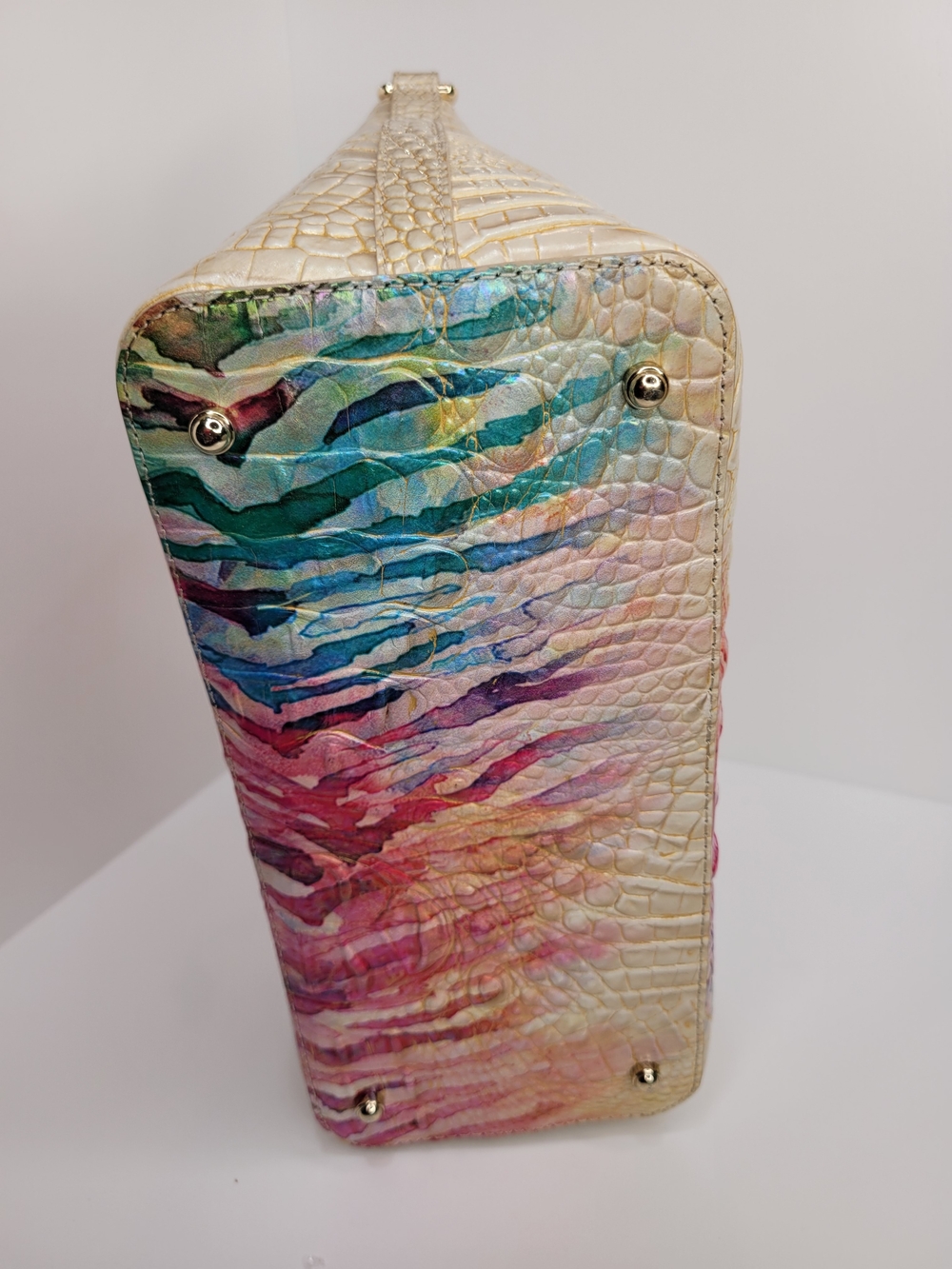 👉✨️ Brahmin Iridescent Entice Ombre Melbourne Duxbury Satchel Bag Wallet Set - Picture 13 of 15